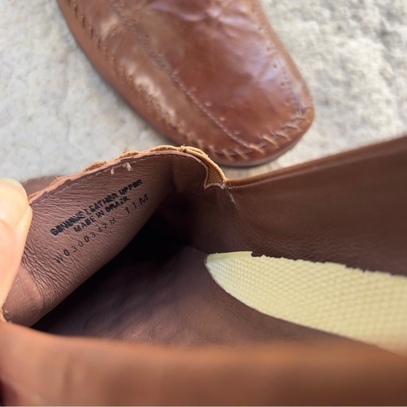 Walking Cradles Elite Brown Leather Slip On ELITE TIPPY Square Toed Loafers - Picture 11 of 14